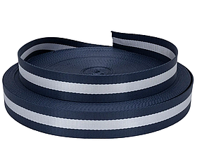 Стропа для сумок та ременів ширина 38мм колір Синій+білий