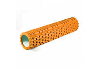 Ролик массажный 60 см EasyFit Grid Roller v.3.1 Оранжевый