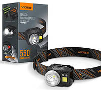 Налобный аккумуляторный LED фонарь VIDEX VLF-H075C 550Lm 5000K