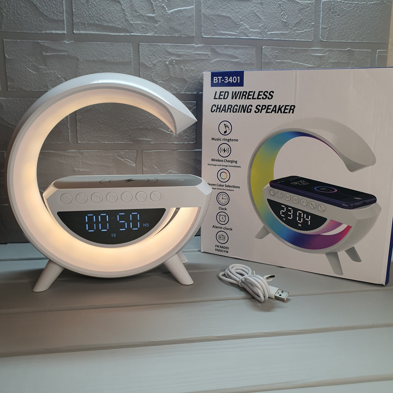 Портативна колонка Bluetooth BT-3401 з бездротовою зарядкою