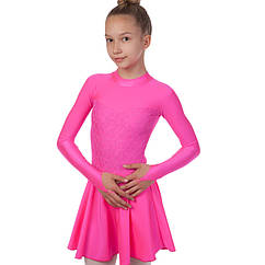 Плаття рейтингове з гіпюровими вставками плаття SP-Sport 1167 розмір 32 зріст 122-128 см Fuchsia