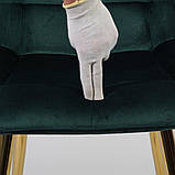 Стілець CHIC VELVET золотий каркас у зеленому кольорі, фото 6