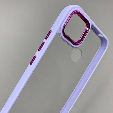 Чохол для Xiaomi Redmi 9C прозорий чохол з кольоровою окантовкою на телефон сяомі редмі 9с бузковий l1n, фото 3