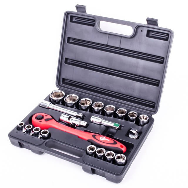 Набір інструментів INTERTOOL ET-6021 професійний, 1/2", 21 од. CrV, у кейсі