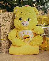 М'яка іграшка з пледом усередині ведмедика жовтий