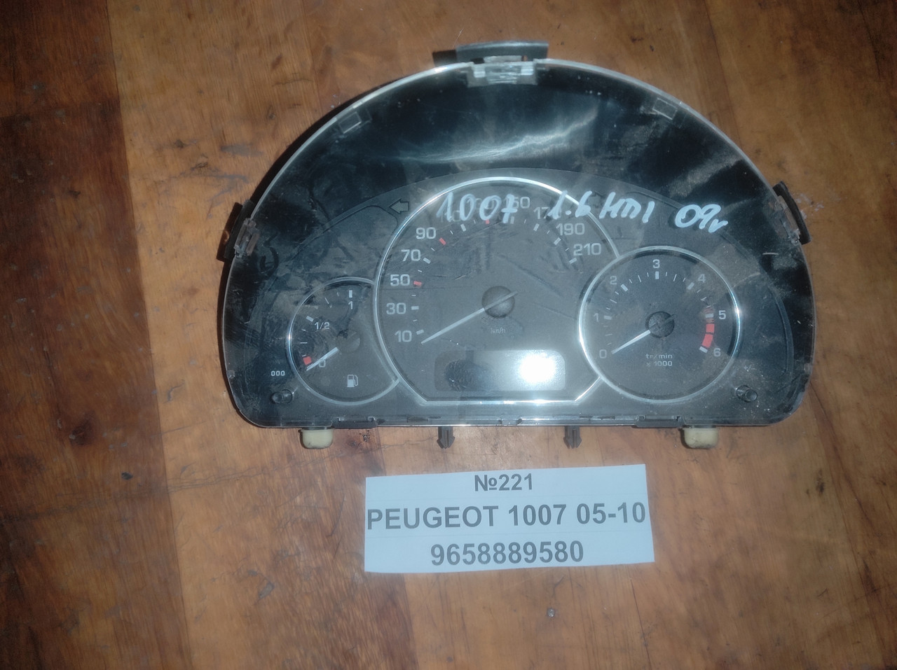 №221 Панель приборів/спідометр 9658889580 для PEUGEOT 1007 05-10, фото 1