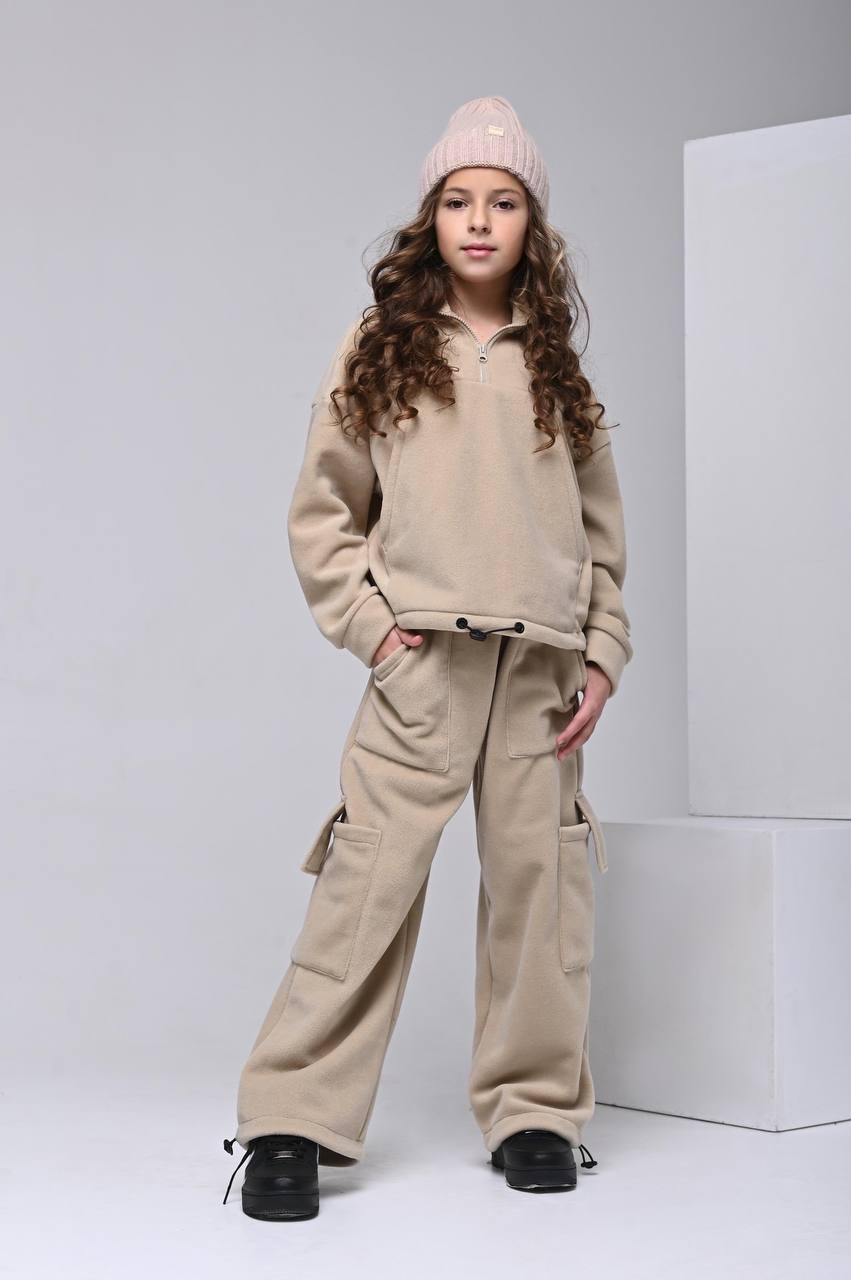 Костюм для дівчинки фліс 2422 | на ріст 140-170р.