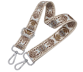 Ремінь для сумки через плече 38мм Кольоровий фурнітура нікель #27635