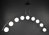 Люстра потолочная на 9 лампочек MJ80/9-bk-wh Черный 48-98х15х120 см. a