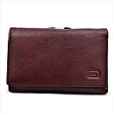 Жіночий шкіряний гаманець Weatro 13 х 8,5 х 3,5 см Бордовий H148-PY-1, фото 2