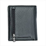 Чоловічий шкіряний гаманець Weatro 12 х 10 х 2 см Чорний wtro-nw-163-15-2-02, фото 3