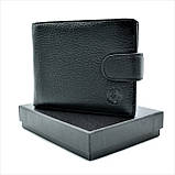 Чоловічий шкіряний гаманець Weatro 12 х 9 х 3 см Чорний wtro-nw-168-33-06, фото 3