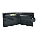 Чоловічий шкіряний гаманець Weatro 12 х 9 х 3 см Чорний wtro-nw-168-33-06, фото 4