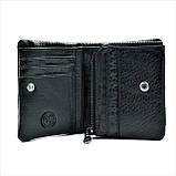 Чоловічий шкіряний гаманець Weatro 10 х 8,5 х 3 см Чорний wtro-nw-168-17-05, фото 4