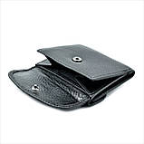 Чоловічий шкіряний міні гаманець Weatro 9 х 7,5 х 2 см Чорний wtro-nw-168-40-01, фото 3
