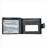 Чоловічий шкіряний гаманець Weatro 13 х 10,5 х 3,5 см Чорний wtro-nw-105-3-015, фото 3