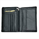 Чоловічий шкіряний гаманець Weatro 13 х 10 х 2,5 см Чорний wtro-nw-163-18-011, фото 3