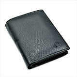 Чоловічий шкіряний гаманець Weatro 13 х 10 х 2,5 см Чорний wtro-nw-163-18-011, фото 4