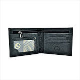Чоловічий шкіряний гаманець Weatro 11,5 х 9,5 х 2 см Чорний wtro-nw-208K-09, фото 3
