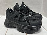 Дитячі кросівки демісезонні Lilin shoes для дівчинки чорні 32-36, фото 2