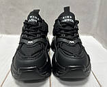 Дитячі кросівки демісезонні Lilin shoes для дівчинки чорні 32-36, фото 3