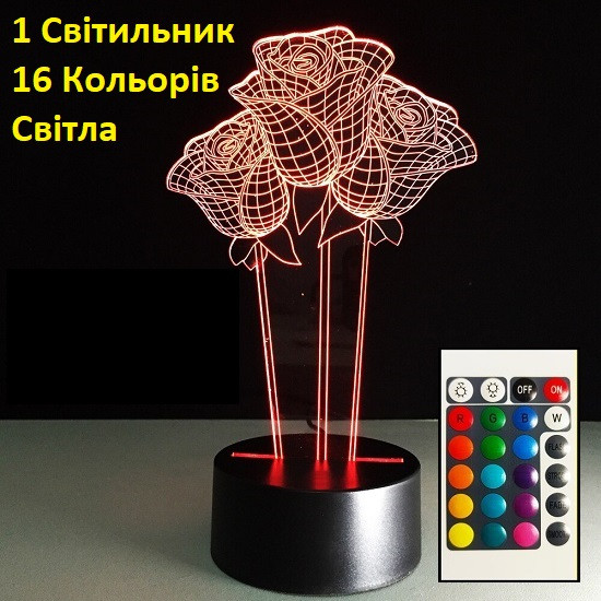 Настільні лампи та нічники Світильник Троянди, фото 1