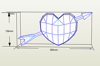 PaperKhan Набір для створення 3D фігур серце валентинка откритка Паперкрафт Papercraft день закоханих подарунок іграшка сувенір