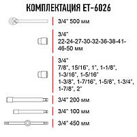 Набір інструментів INTERTOOL ET-6026 професійний 3/4", 26 од., у кейсі, фото 9