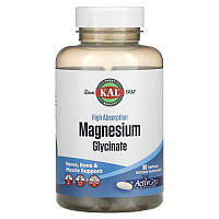 Глицинат магния KAL "Magnesium Glycinate" с высокой абсорбцией, 315 мг (90 гелевых капсул)