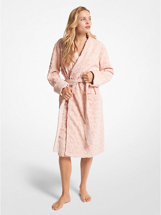 Жіночий халат Michael Kors Logo Cotton Terry Robe у коробці, рожевий (розмір S-М)