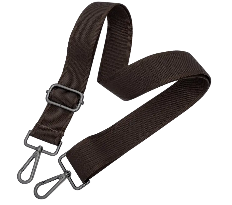 Ремінь для сумки через плече 38мм Коричневий фурнітура темний-нікель #27648, фото 1