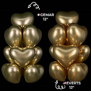 Серце GEMAR-ДЖ 12" 088 Хром Золоте | Shiny Gold, фото 4