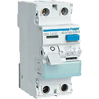 УЗО 40A 30mA 6kA тип A 2 полюса CDA240D Hager