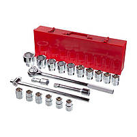 Набір інструментів INTERTOOL ET-6024, 3/4", 20 од. (гол. 19-50 мм) металевий кейс, фото 5