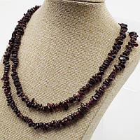 Бусы из Граната 6х2 мм 90 см Галтовка