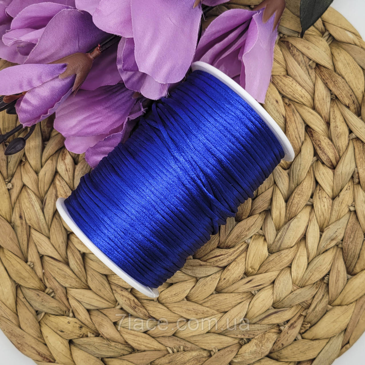 Шнур корсетний (сатиновий, шовковий) / колір ЕЛЕКТРИК / 2 мм / замовлення від 1 метра, фото 1