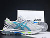 Чоловічі та жіночі кросівки Asics Gel-Kahana 8 Grey Blue (Сірі) Взуття Асікс Гель Кахана 8 повсякденні шкіра сітка демісезон, фото 3