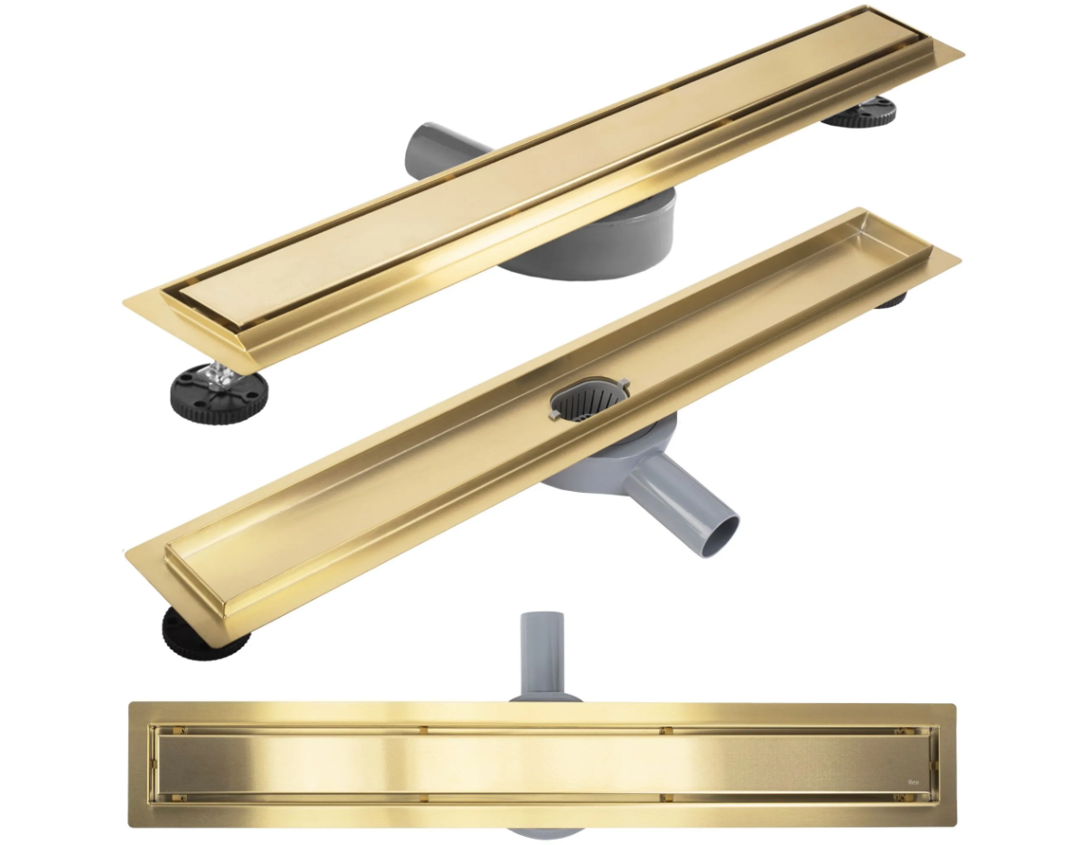 Трап для душу REA NEOX 90 PRO BRUSHED GOLD 2в1 матове золото