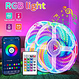 Набір LED Світлодіодна стрічка 5V Bluetooth Multi Rgb 5050 Light Strip 3m Світломузика, караоке, мікрофон, таймі, фото 8