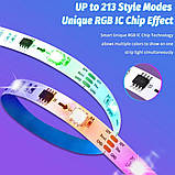 Набір LED Світлодіодна стрічка 5V Bluetooth Multi Rgb 5050 Light Strip 3m Світломузика, караоке, мікрофон, таймі, фото 4