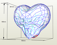 PaperKhan Набор для создания 3D фигур сердце валентинка открытка Паперкрафт Papercraft день влюбленных подарок
