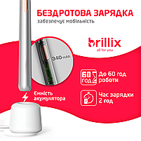 Електрична зубна щітка Brillix Home&Travel Collection Gray, фото 6