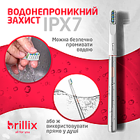 Електрична зубна щітка Brillix Home&Travel Collection Gray, фото 7