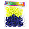 Набір гумок для волосся з мікрофібри (12-25789) синій та жовтий, фото 4