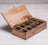 Скринька для годинників 10 відділень з дерев'яною кришкою EB-5.3, фото 2