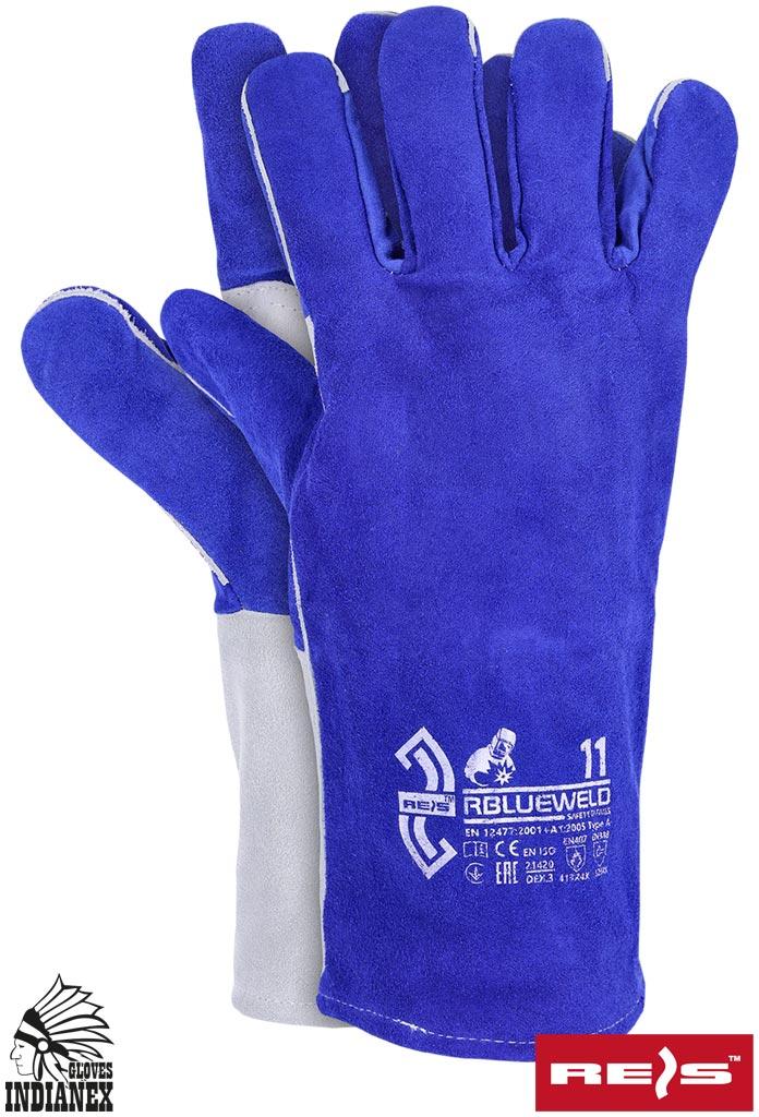 Краги рукавиці робочі шкіряні REIS Польща RBLUEWELD, фото 1