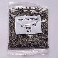 Бисер чешский Preciosa натуральный матовый серый 50г 10/0 43020м