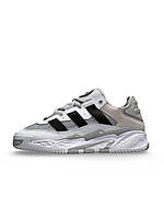 НОВИНКА Мужские кроссовки Adidas Originals Niteball PRM White Gray Black (топовые) адидас