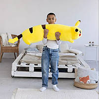Мягкая плюшевая игрушка-подушка из холлофайбера Покемон Пикачу 130 см Желтая