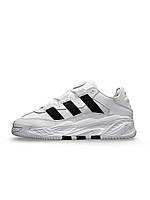 НОВИНКА Мужские кроссовки Adidas Originals Niteball PRM White Black (топовые) адидас